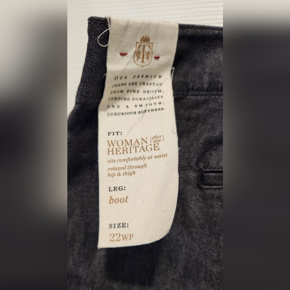 Talbots Black Boot Cut Demin Pants 22WP - Picture 3 of 5